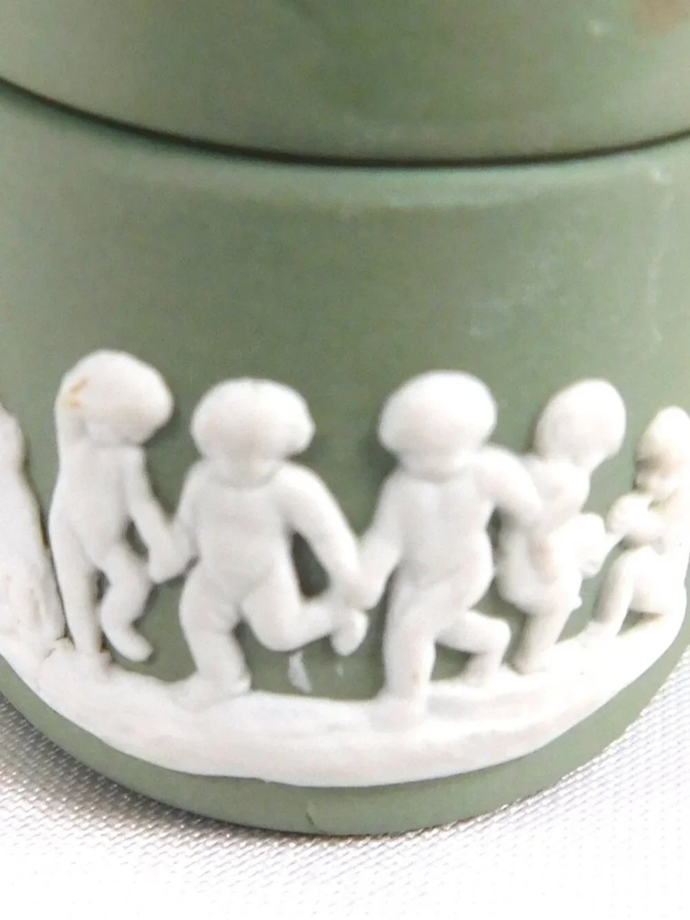 Wedgwood Star Shaped Celedon Jasperware Trinket Box # 25459